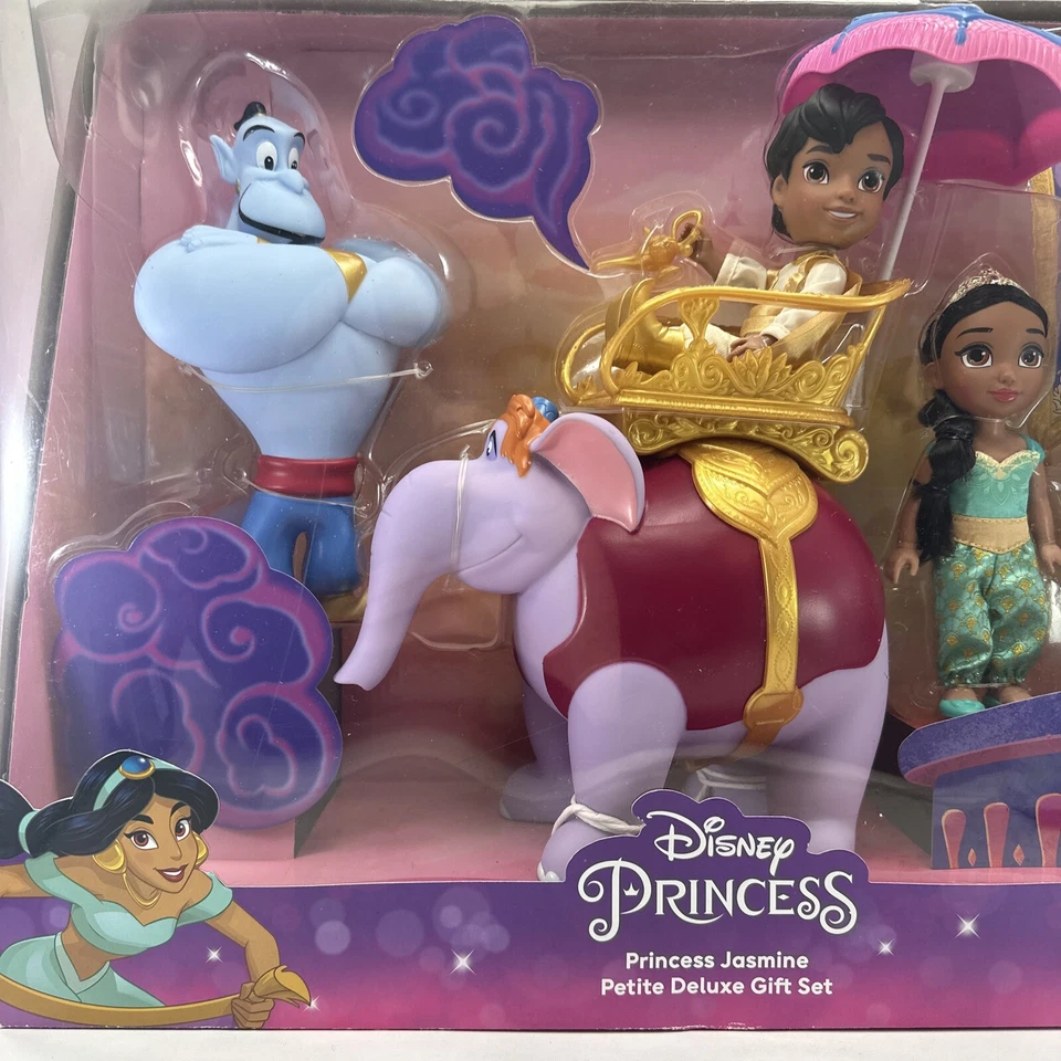 Disney Princesa Jazmín Pequeño Deluxe Set de Regalo Aladdin Genie Nuevo con Alfombra Mágica Foto 3 de 4