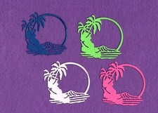 HAWAII CIRCLE die cuts scrapbook cards