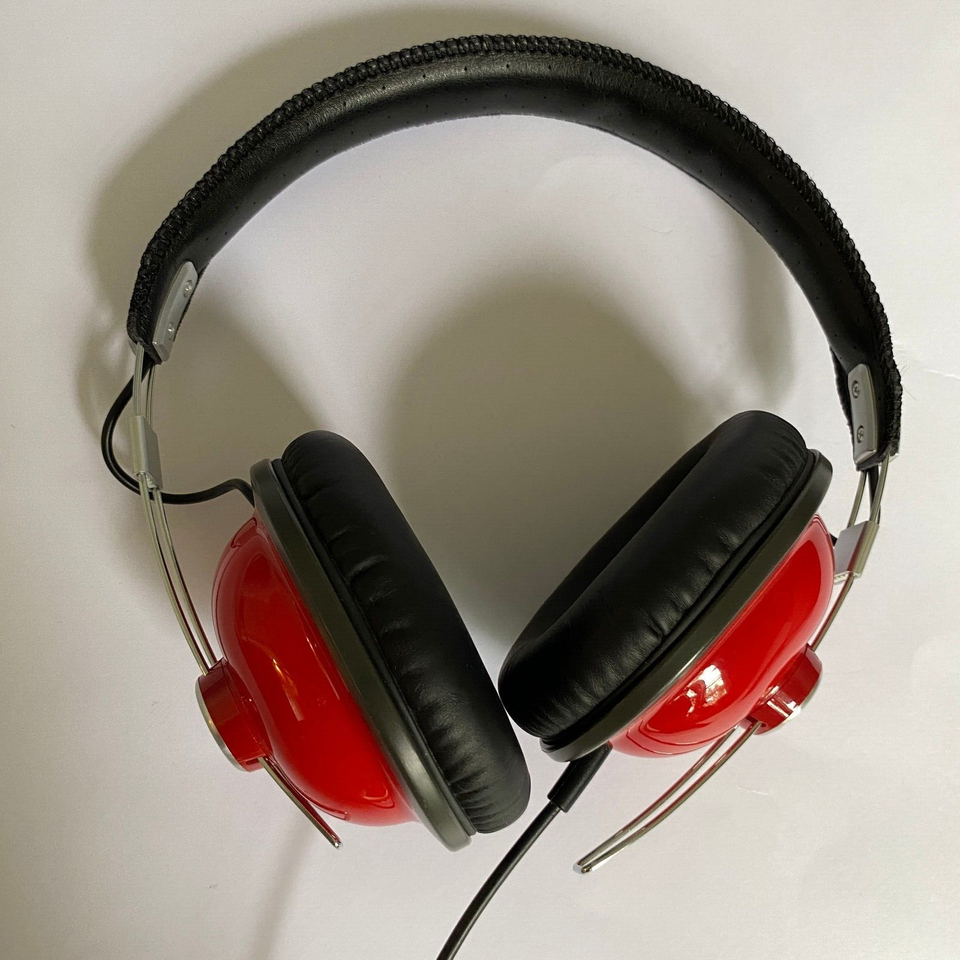 Panasonic RPHTX7 Red Headphones Tested Nostalgic Design Retro Over The