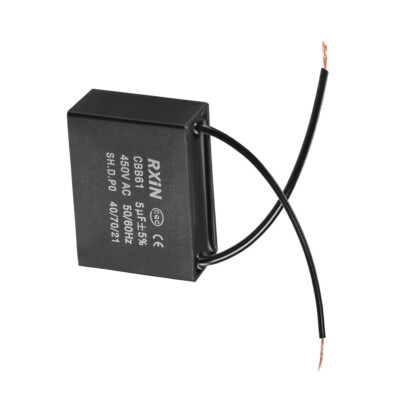 CBB61 Betriebskondensator 450VAC 5uF 2 Drähte Polypropylenfolienkondensator