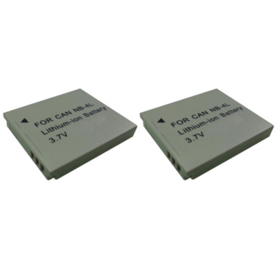2x Akku 850mAh für Canon Digital IXUS 65, 70, 75, 80IS, 82IS, 100IS, i7, 115HS