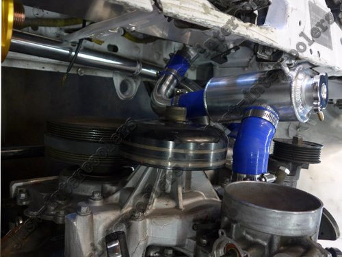 CXRacing V-Mount Radiator + Piping Fan Tank Kit For Nissan