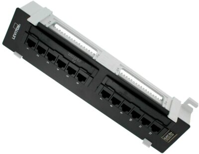 Leviton 5G596-U89 GigaMax 5E Universal 12-Port Patch Block, Cat 5E