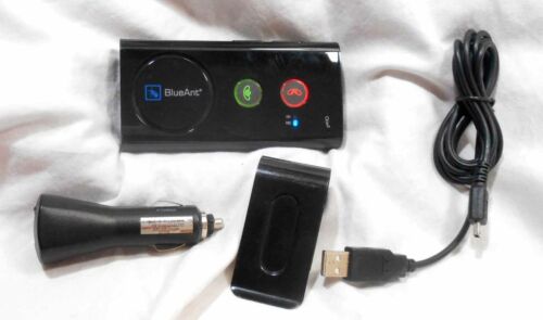 BlueAnt Bluetooth BTSVBC3 Speakerphone + Visor Clip, Cable, Car Adapter Tested - Picture 1 of 5