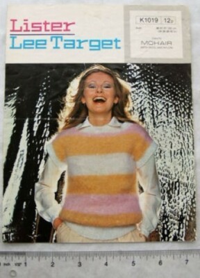 Vintage: Lister Lee Target K1019 Damen gestreiftes Top, Mohair