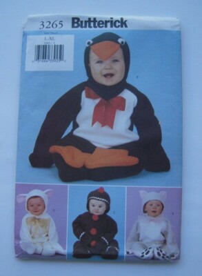 BUTTERICK 3265  UNCUT BABY PATTERN OF CAT, PEGUIN, & LAMB COSTUMES   SIZE L-XL