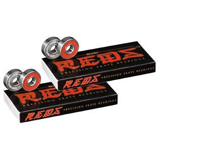 Bones Bearings Reds Skateboard and Longboard Bearings (2 x 8 Pack) - Brand NEW