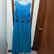 Azazie Aliya in Jade Blue Bridesmaid Plus Size Dress 16W