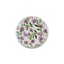 Butterfly Flowers in Purple 000Misc CERAMIC Drawer Pulls Dresser Drawer Knobs