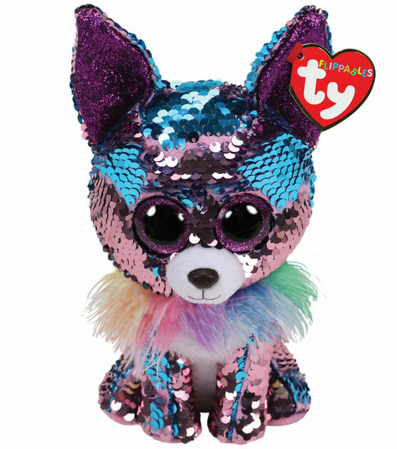 TY Flippables Sequin Plush Yappy the Dog (6 inch) MWMT 15cm