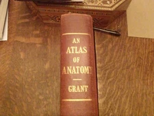 An Atlas Of Anatomy In One Volume by J. C. Boileau Grant 1945 HC Illustrated