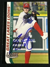 Justin Wrobleski Signed 2023 Great Lakes Loons #27 Dodgers Auto RC Choice Card
