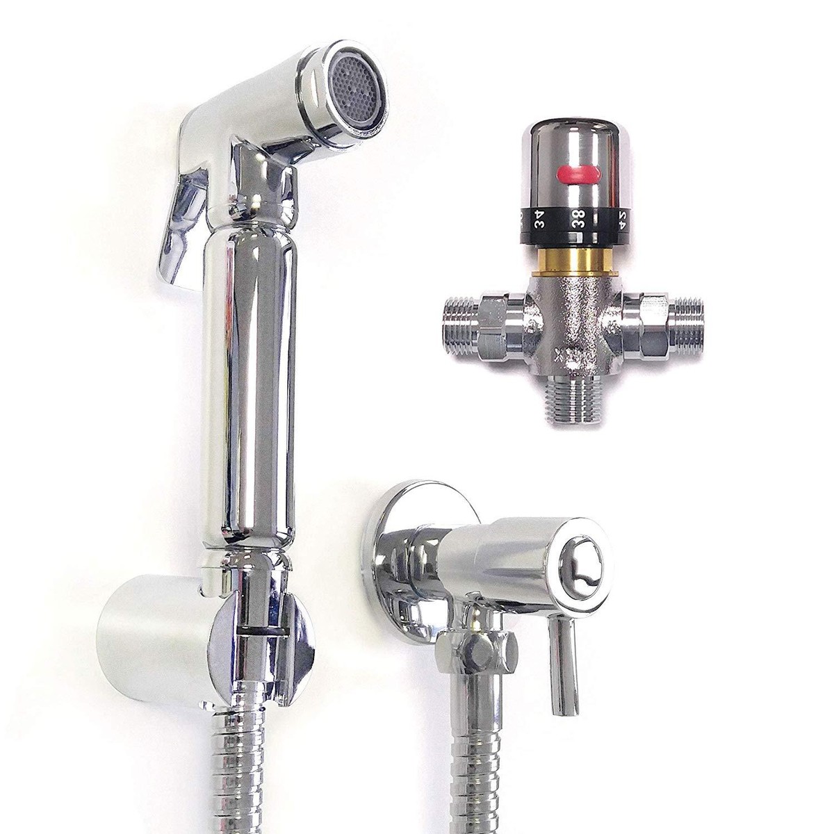 Douche Kit Bidet Toilet Thermostatic Valve With Brass Chrome Shower - View #4
