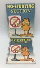 Vintage Garfield Notebook W/ Matching Folder No Studying Mead Jim Davis Paws