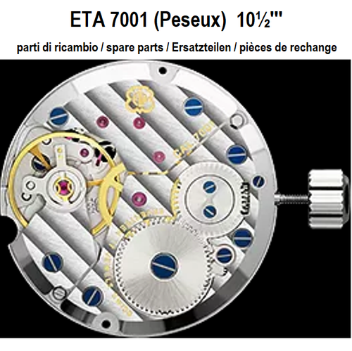 Lot De Pièces Détachées Peseux 7001 - 10 1/2 - Pour Montres Mécaniques Vintage - Neuf