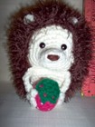 New, handcrafted/crochet Hedgehog, 6" tall, squishy — photo 1