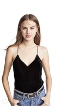 Women  s Theory Draped Back Velvet Slip Cami Size M