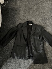 Preston And York Genuine Black Leather Jacket, Size Xl