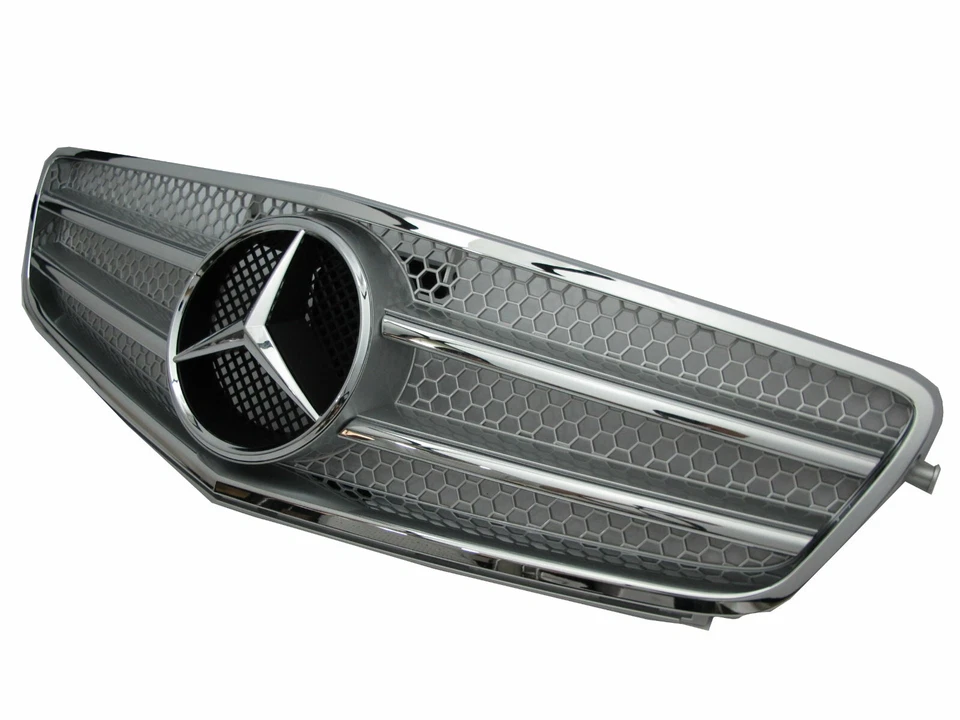 W204 2008-2010 Pre-Facelift parrilla/parrilla 2 aletas cromo/plateado para Mercedes-Benz Foto 2 de 4