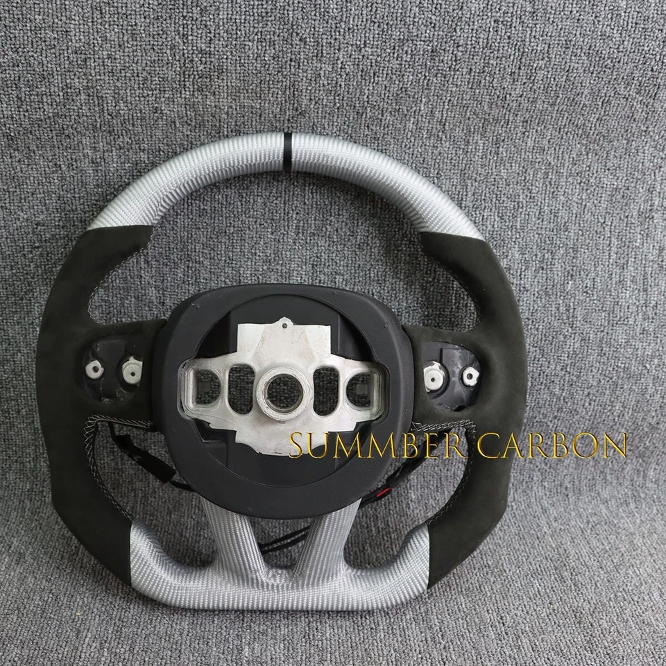 Volante de carbono real apto para Dodge Charger Challenger Durango SRT 15+ con calefacción Foto 4 de 4