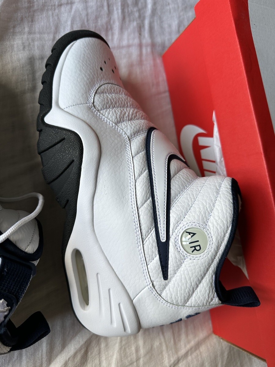 nike air shake ndestrukt white navy