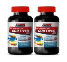 Essential Fatty Acids - Norwegian Cod Liver Oil 600mg - Fat Burner For Men 2B