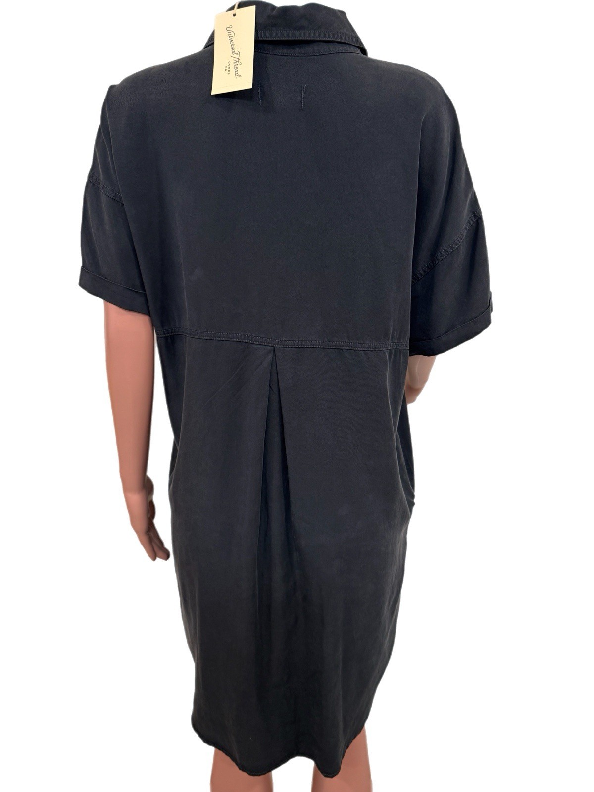 Universal Threads Deep Navy Lyocel Shirt Dress Xl NWTS 4 Pockets Sustainable