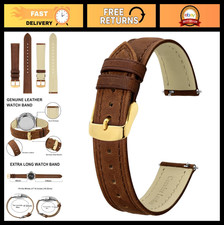 Extra Long Leather Watch Bands 18mm 20mm 22mm 24mm, XL Replacement Straps for Me