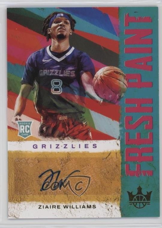 2021 Panini Court Kings Fresh Paint 38/199 Ziaire Williams Rookie Auto RC 0m89