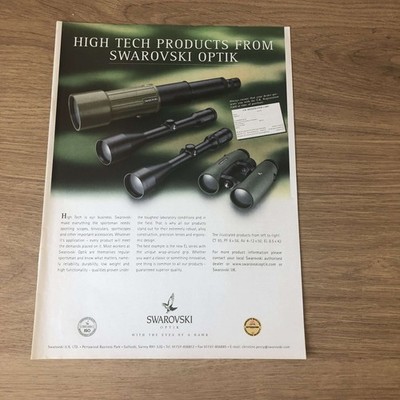 GUNS28 MAGAZIN WERBUNG 12X9 SWAROVSKI OPTIK: DIE NEUE EL SERIE