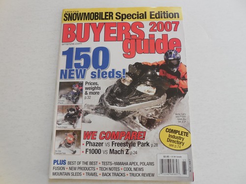 Snowmobile magazine 2007 Buyers Guide issue, Ski-Doo Mach Z-X, Yamaha Apex