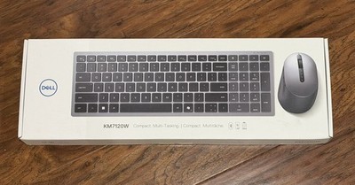Dell Multi-Device Wireless Keyboard and Mouse Combo KM7120W-GY-US | New