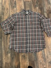 Carhartt Shirt Mens XL Plaid Relaxed Fit Workwear Longsleeve Button Up Pocket