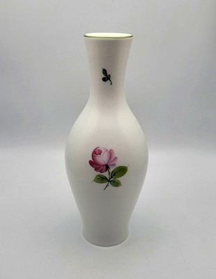 Vintage Augarten Wien Viennese Rose Austria Porcelain Bud Vase Hand Painted
