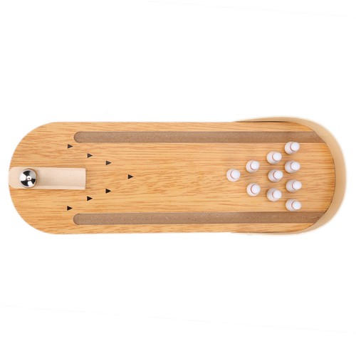 Tavolo Mini Bowling Gioco Set Scrivania Legno Decorazione Bambini Giocattoli FA - Foto 2 di 24