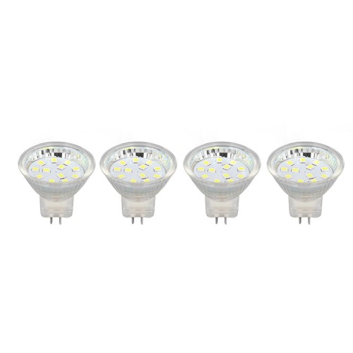 (Cold White 6000K)4PCS MR11 12LED Light Bulb 2W 300LM Spot Light Bulb Double - Picture 21 of 24