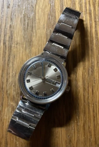 Vintage 1974 Timex Marlin Calendar Men's Watch Tested  Running