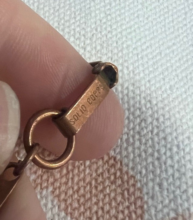 Vintage Solid Copper Link Healer Bracelet Mid Cen… - image 7