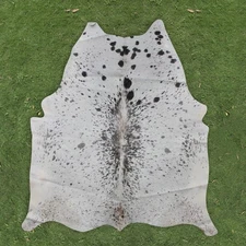 Hair on Cowhide Rug Real Cow Leather Skin Floor Carpet Natural Rug 66x64" CC1356