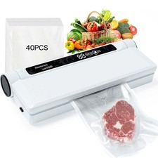 Electric Food Vacuum Sealer Automatic Dry Wet Sealing Packaging Machine+40 Bags-