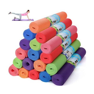 Wettarn 18 Pieces Yoga Mats Bulk Non Slip Exercise Fitness Workout Mats for W...
