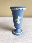 New ListingVintage Wedgwood England Matte Blue Jasperware Goddess Mini Footed Vase