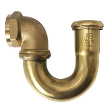 P-Trap Brass 1-1/2 x 1-1/4" LA Code D403LA-RAW Unfinished Plumbing Part