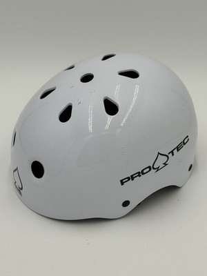 Pro-Tec Classic Skate White Skateboard Helmet Old School Size Small 54-56 cm