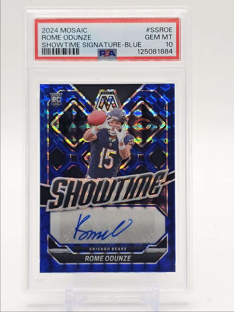 Rome Odunze Panini Mosaic Showtime Signatures #SSROE Blue