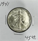 1941 LIBERTY WALKING SILVER HALF HIGH GRADE UNC