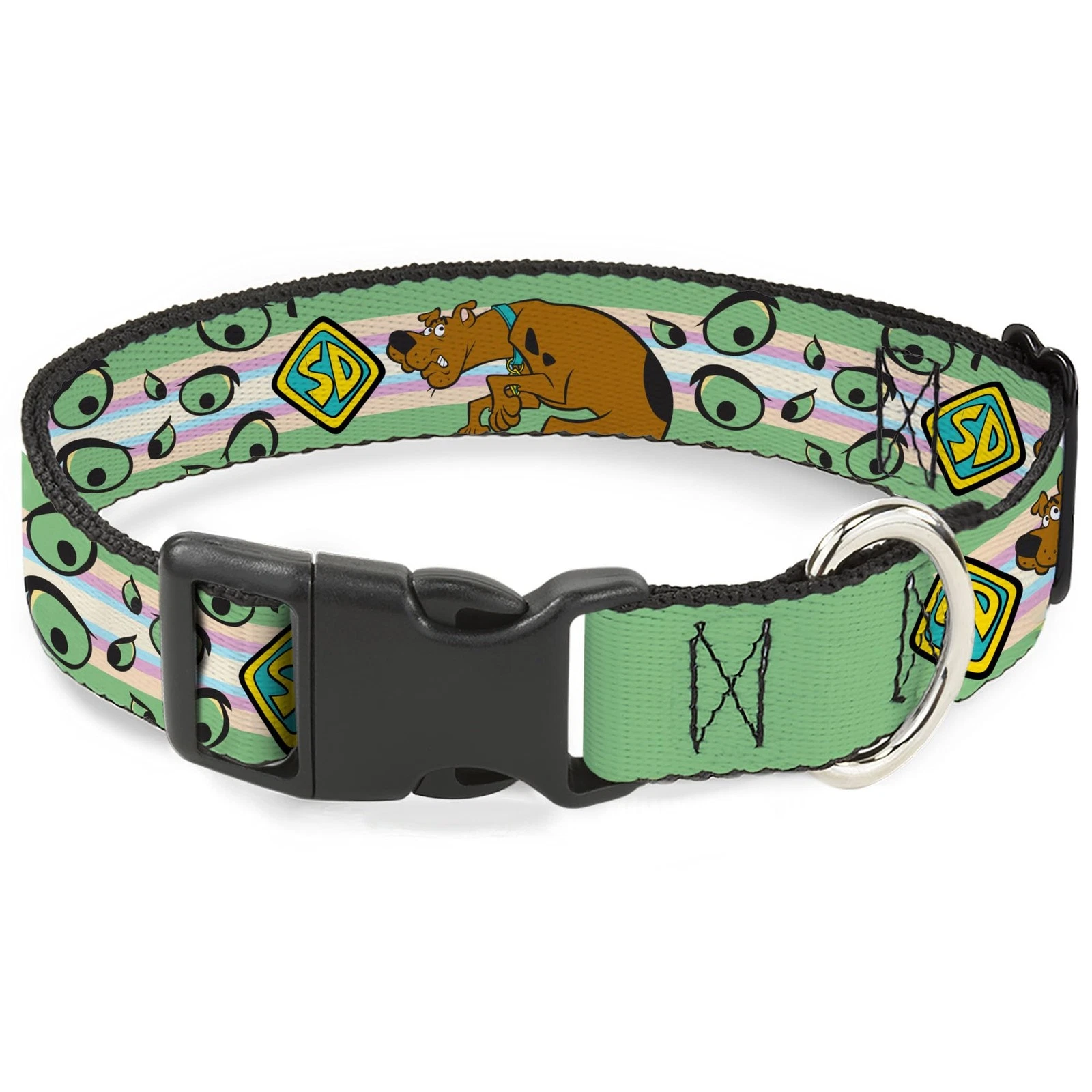 Scooby Doo Pet Collar, Dog Collar Plastic Buckle, Scooby Doo Sneaking Pose and M