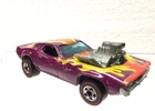 1970 Vintage Hot Wheels Redline Rodger Dodger PURPLE / PLUM w/ Flames Hong Kong