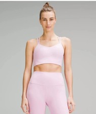 NWT Lululemon Like a Cloud Ribbed Longline Bra, B/C Cup Sz 6 Vitapink Color