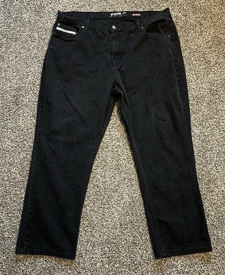Ecko Unlimited Mens Black Jeans Baggy Embroidered Size 42